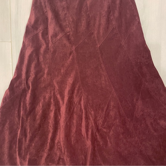 Christopher & Banks Brown Sueded Midi Skirt - Picture 10 of 12